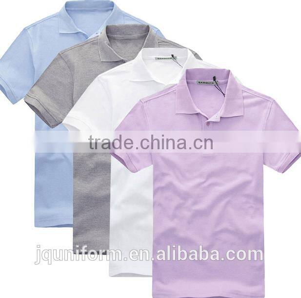2016 New Mens short Sleeve 100% Cotton Collar Polo Shirt/T-Shirt wholesale
