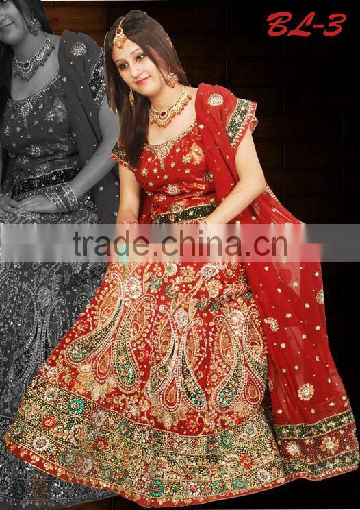 Designer embroidered bridal lehenga