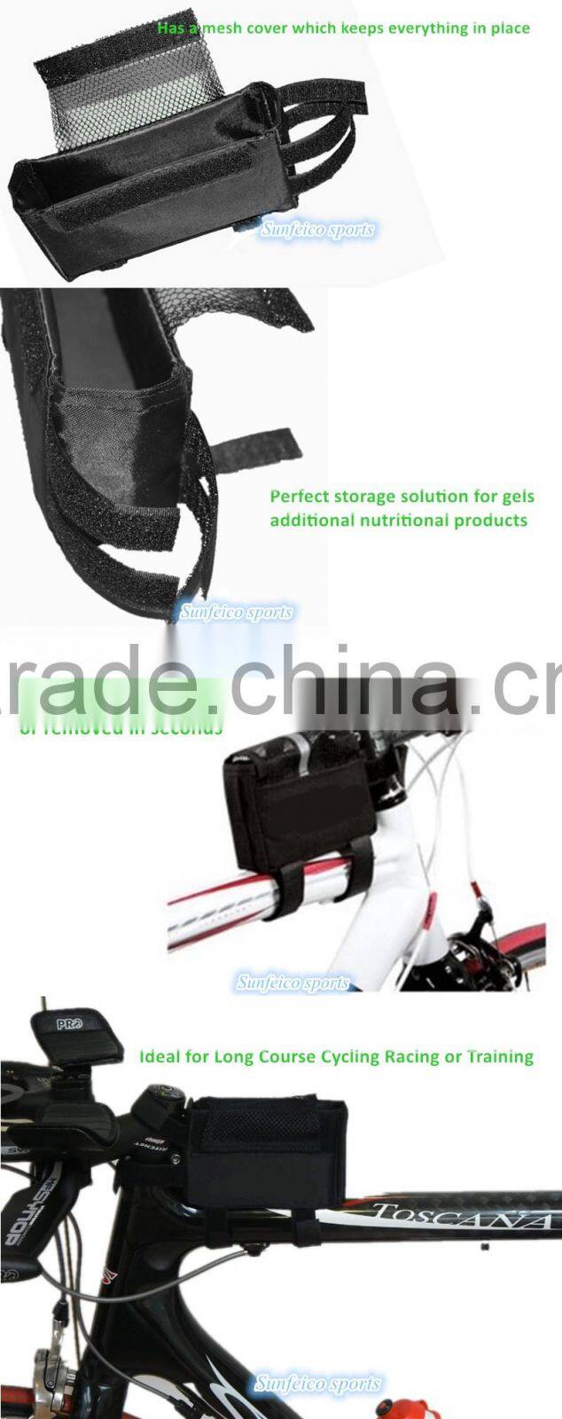 Cycling Bike Bicycle Trame Front Basket Tube Pannier Bag For Smart Cell Phone and Towel - Black Bike Tube Box - Accept Custom