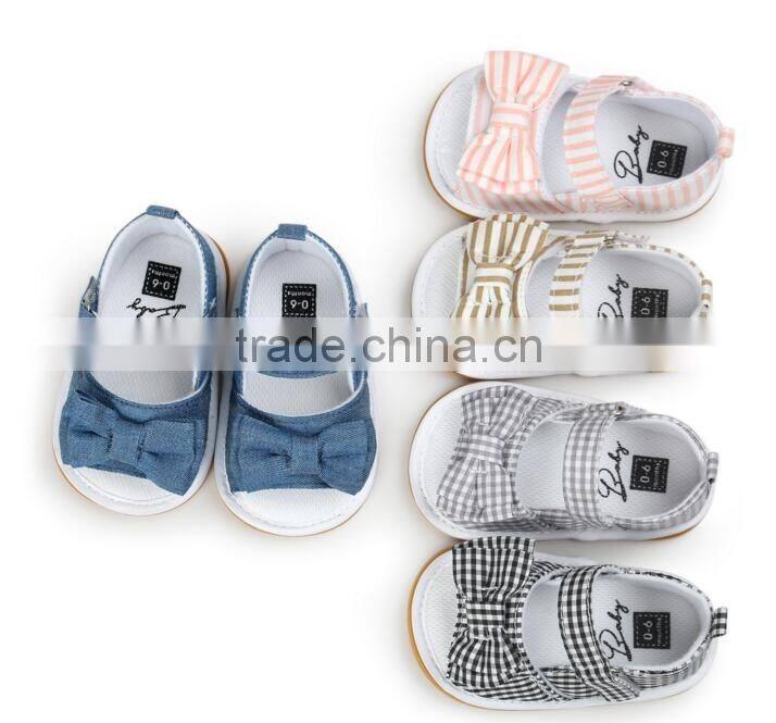 denim baby girl shoes, stripe baby girl shoes
