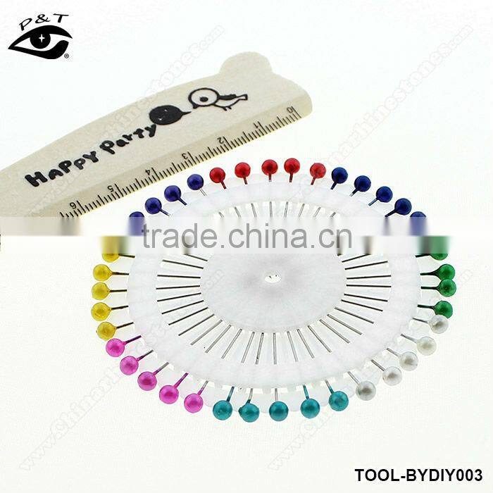 DIY tools colorfull round pearl straight head pins