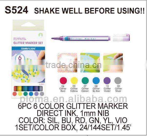 FOR CRAFT (S526) 6 PCS 6 COLORS METALLIC MARKER SET