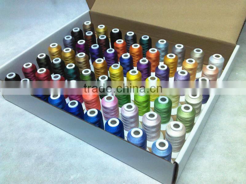 2015 Hot New 63 Brother Colors Series Machine Embroidery Thread 100% Polyester Thread ,500m*63 , 120d/2(40wt) , Free Shipping