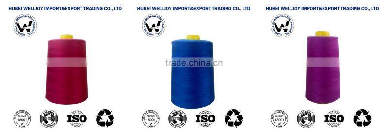 High tenacity 100% spun polyester sewing thread