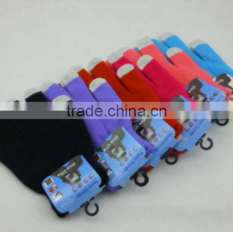 2016 hot selling Fashion warm wholesale touch gloves for all smart mobilephone and tablet PC 1