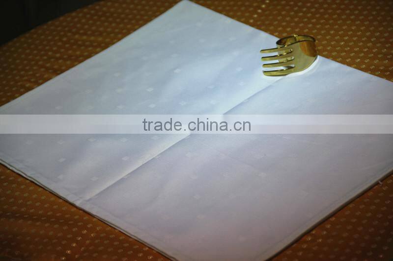 custom white cotton jacquard table napkin for hotel &wedding