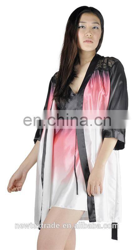 Differrent Style Fashion Satin Lingerie Sexy Night Robe