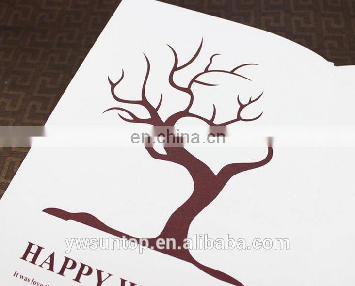 Heart Shaped fingerprint Romantic wedding guest book cheap wholesale
