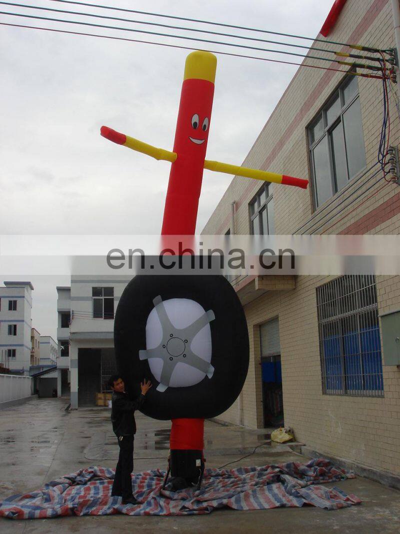 standing tire inflatable sky dancer, air dancer for promotion or advertising