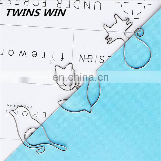 2018 best-selling promotion children list stationery items for schools , Cheap Cartoon metal animal bookmarks for books