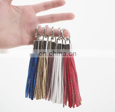 Cheap wholesale Leather tassels keychain with USB wire