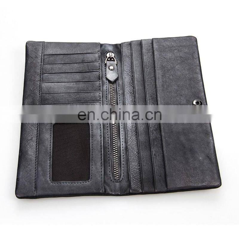 Very popular retro men leather wallet money clip brands