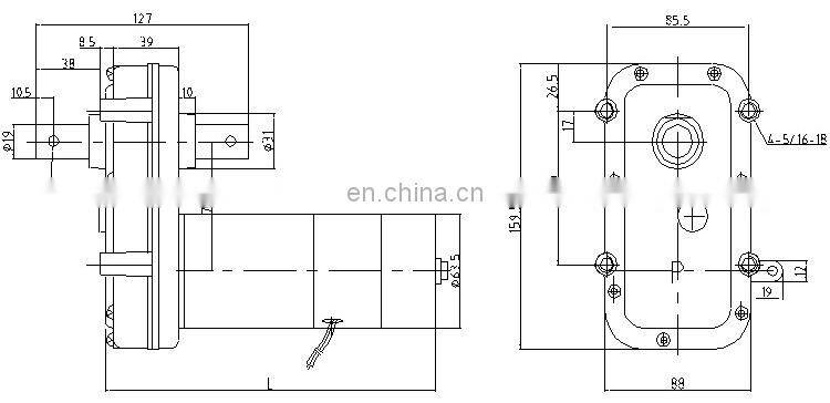 DC Gear Motor 24V 50W low rpm Electric DC reducer motor BMM240