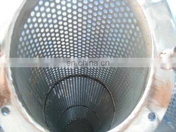 Hydraulic pressure 1 micron filter Stainless steel 304 perforated sheet portable basket oil filter export to America