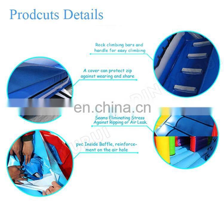 Outdoor cheap  inflatable water climbing wall with bouncer indoor rocking inflatable climb wall tower for kids on sale