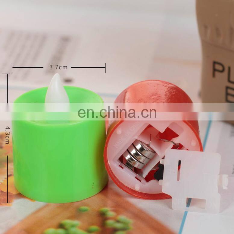 Waterproof plastic RGB color changing flameless led light candle