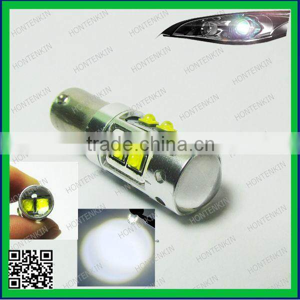 Car Auto 50W High Power LED Lights Bulb Amber BAY9S 50W