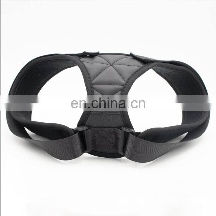 Comfortable Leather Pad Adjustable Back Support Posture Corrector