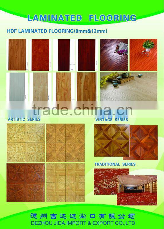 Bevel Laminate wood flooring thickness 12mm/ 8mm