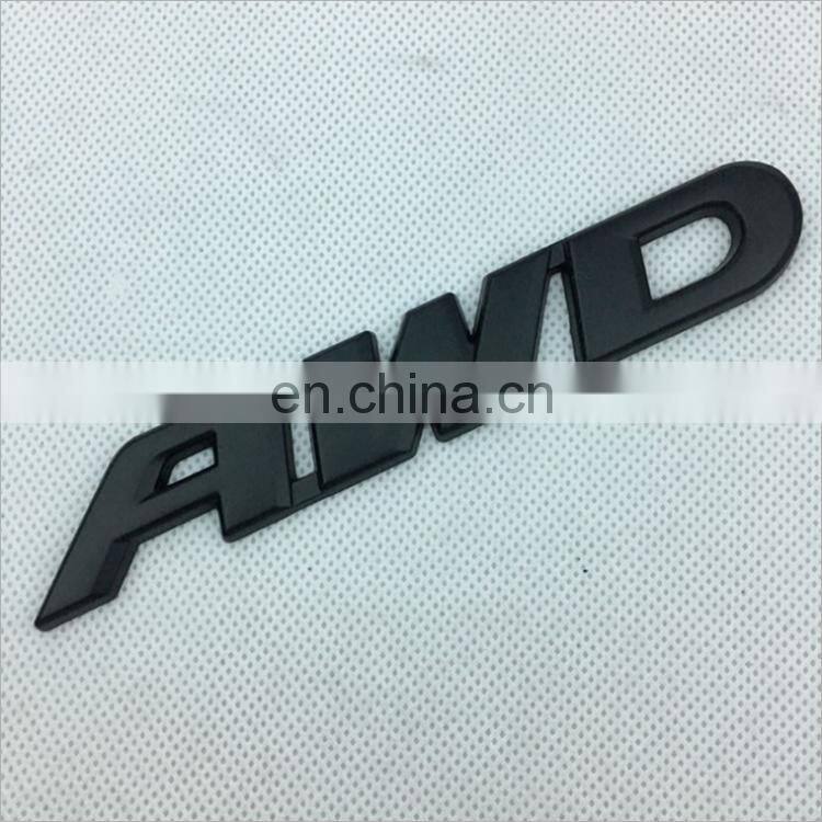 Customized Plastic Red Black Chrome Label Car Logo Emblem Badge Sticker