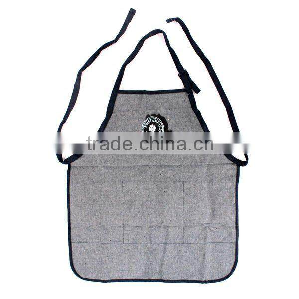 Three pockets Logo embroidery denim waterproof garden apron