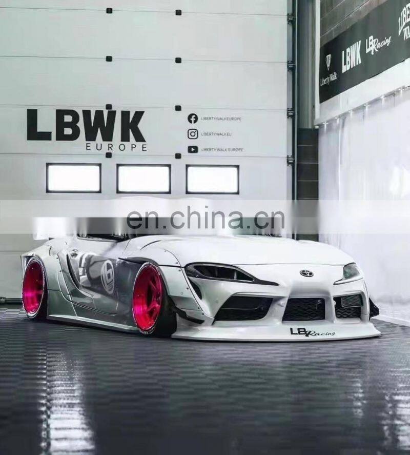 Runde Carbon Fiber Material For LB Style Toyota Supra A90 Wide Body Kit Front Bumper Rear Bumper Side Skirt Spoiler