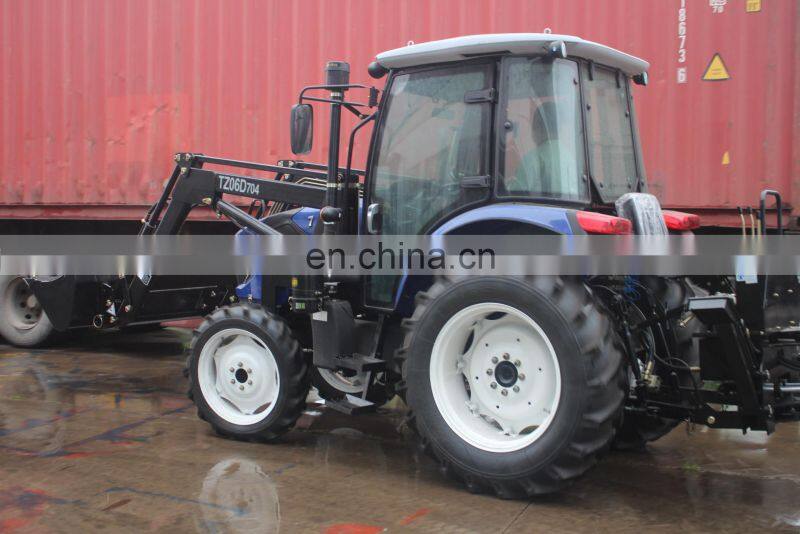 Hot sell Tractor 80hp 4 cylinders engine with front loader and backhoe 80hp tractor