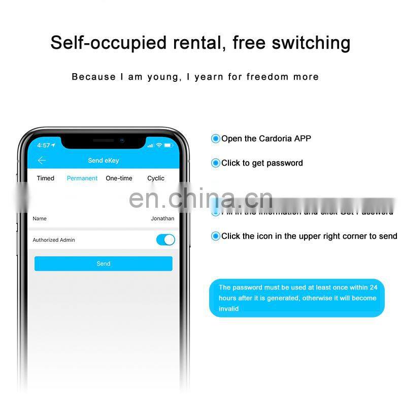 Display Handle Hotel Keyless High Security Smart Door Lock Fingerprint