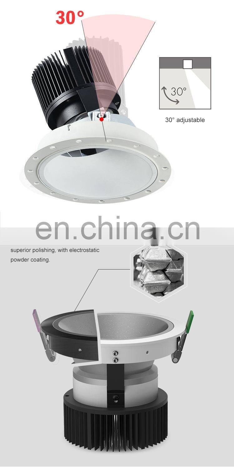 Easy Installation Anti Glare Aluminum IP20 25W 32W Outdoor Sports Venues Recessed LED Spotlight