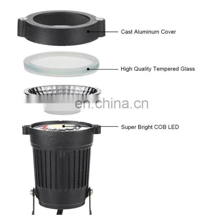 low voltage waterproof ip65 led garden light 5 watts with spike