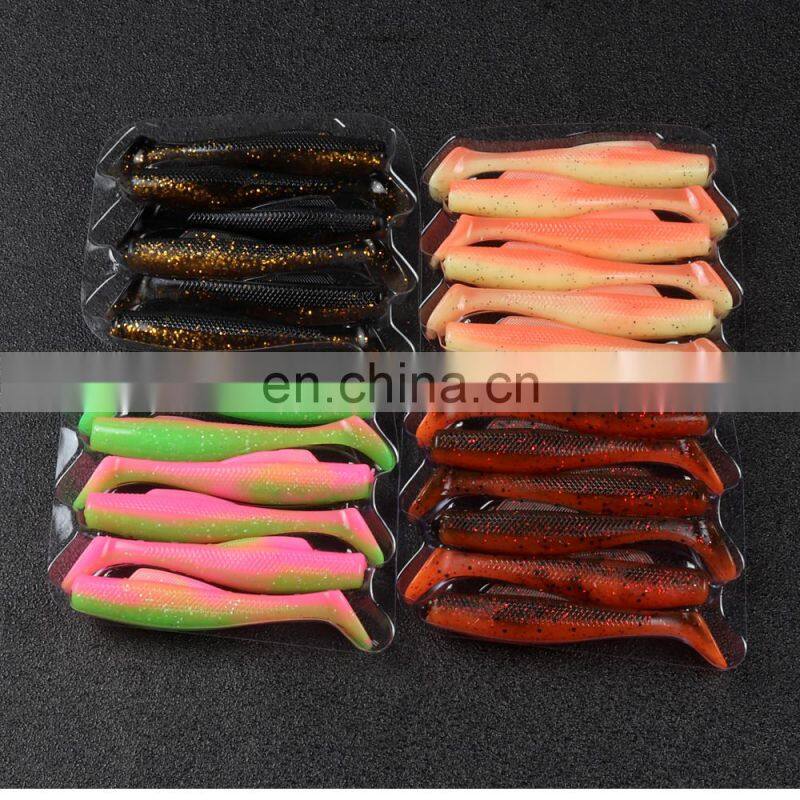 JOHNCOO 2021 Hot Sale 8cm Paddle Tail TPE Material Soft Bait Minnowz Fishing Lures