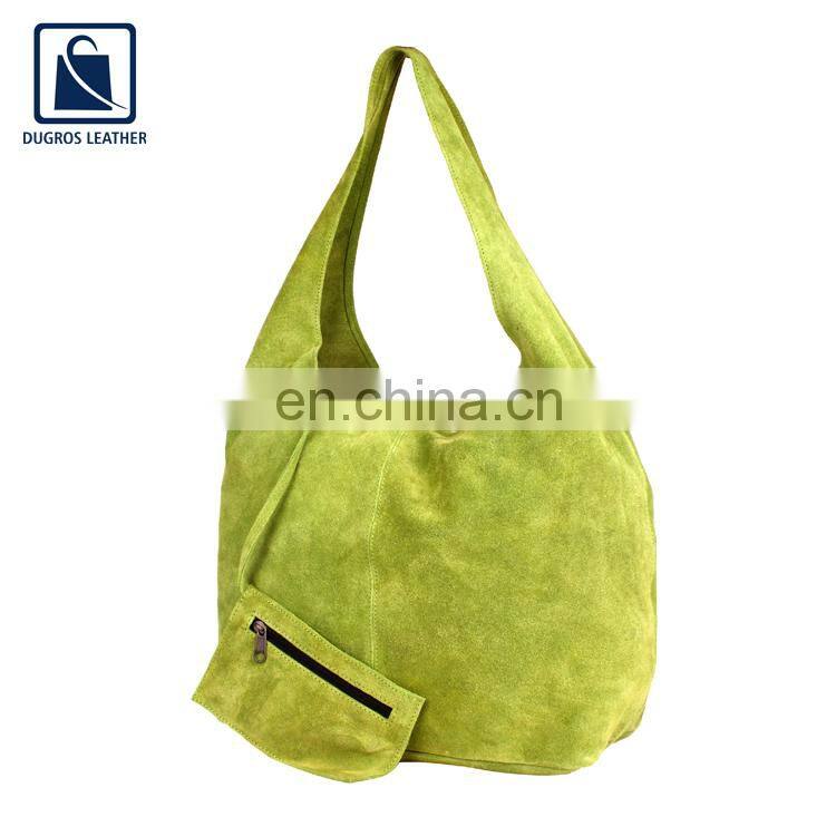 Magnet Closure Type Fashion Style Luxury Anthracite Fitting Stylish Look Genuine Leather Handbag for Women