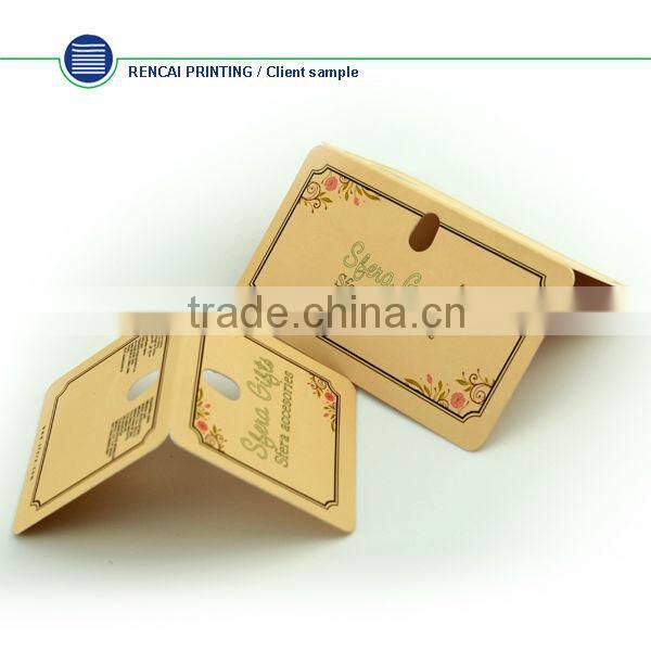 high quality paper hang tag//hang tag for note book//cheap price tag