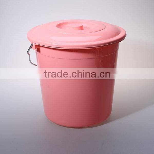 Recyle Pink 36cm Height Plastic Bucket with Metal Handle
