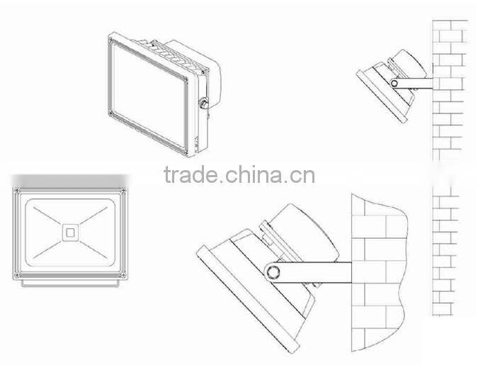 50w 100w 150w 200w IP67 outdoor led flood light 5 years warranty