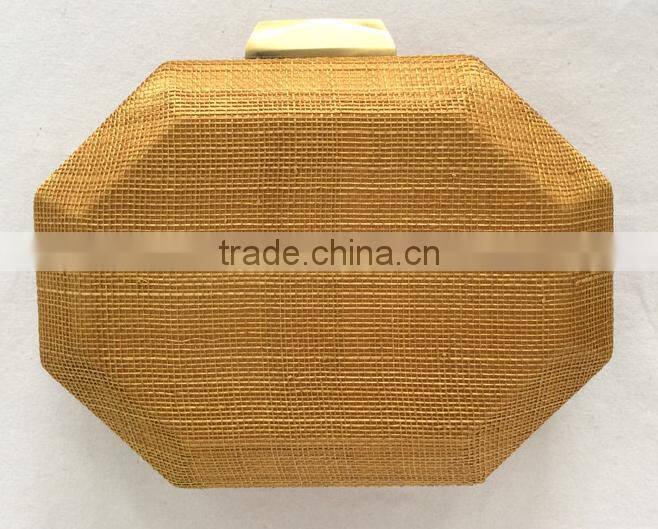 woven purse, fashion woven pu evening handbag made in china