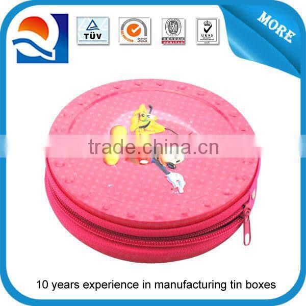 Promotional custom cd tin box with zipper,Dongguan cd metal box with zipper