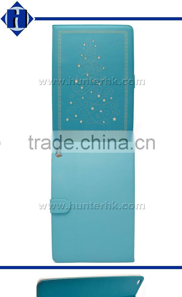 Turquoise Color Christmas Tree Tablet Case For iPad 4