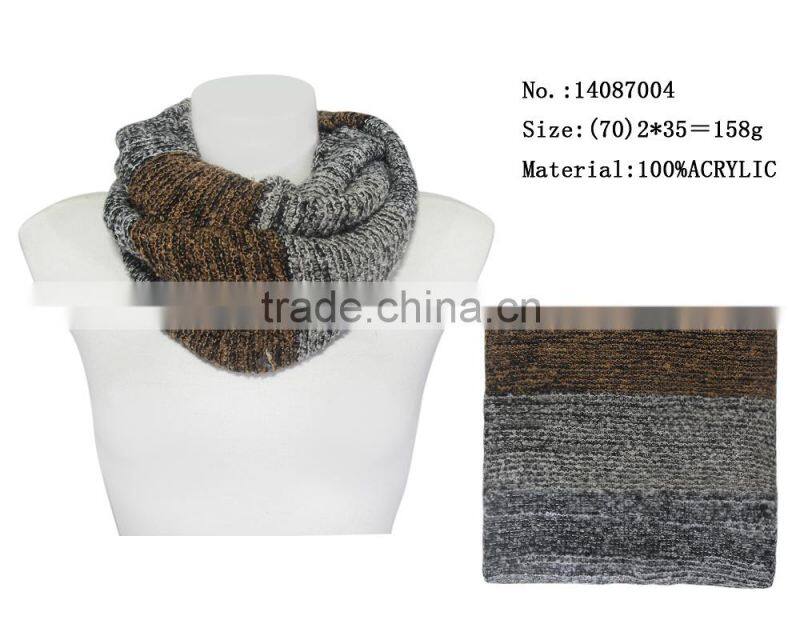 winter cooling scarf fashion acrylic knited round scarfs mens infinity loops