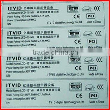 aluminium foil sticker