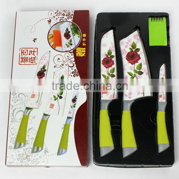 Promotional plastic handle knife set