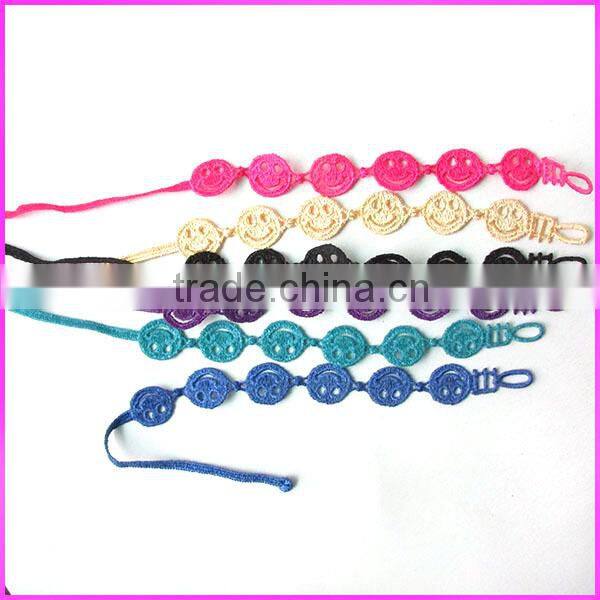 FL0934 Fashion Pirate Skull Lace friendship Bracelet
