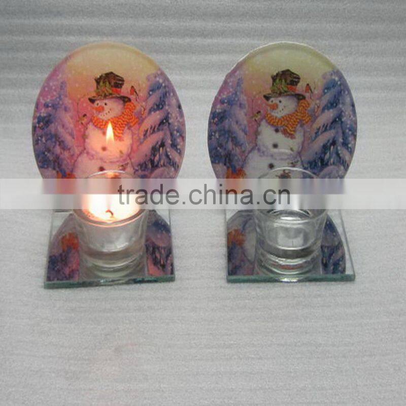 adornos navidad decal christmas candle holder