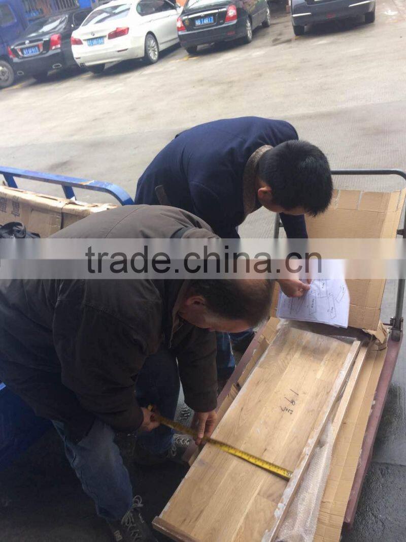 brushed white oak stair treads