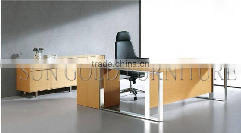 Modern Manager Table Elegant Executive OfficeTempered Glass Desk(SZ-OD491)