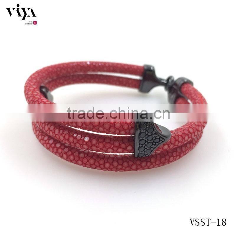 turquoise snake skin bracelet bangle rose gold clasp jewelry Python leather jewelry