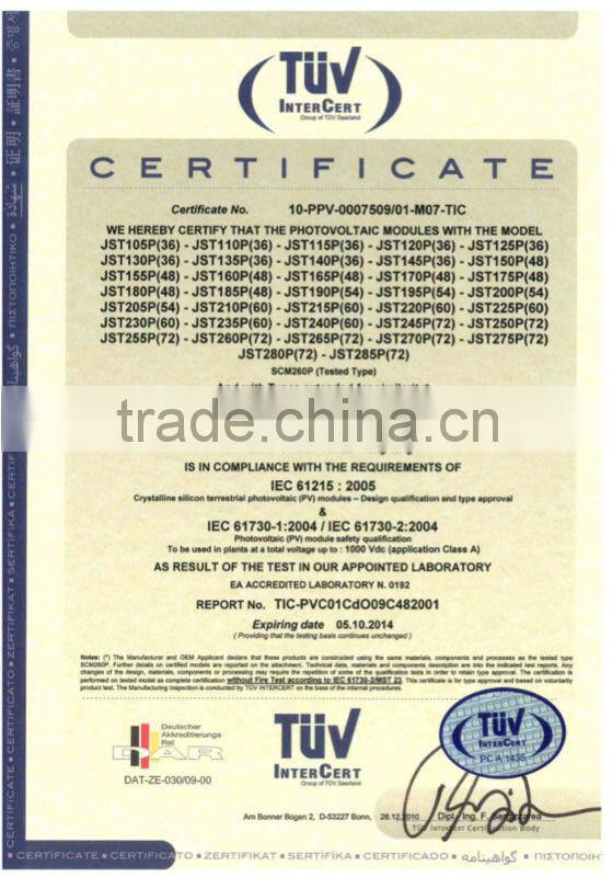 210W - 250W Polycrystalline solar panels/solar farm