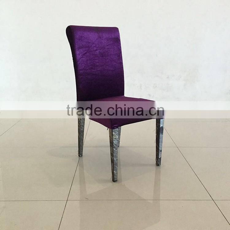 High quality wholesale luxury hotel furniture stainless steel frame metal BANQUET WEDDING CHAIR/ PU DINING CHAIR for sale