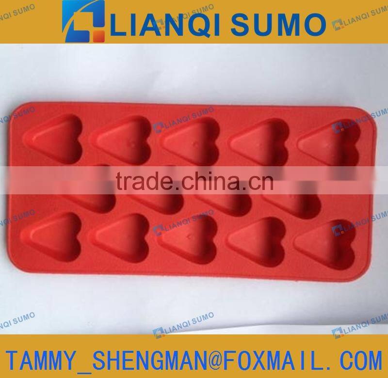 FDA High quality new style food-grade silicone Ice cream mould by heart shape