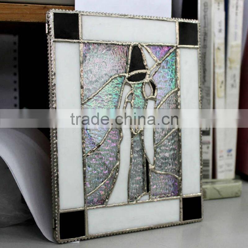 MX160097 wholesale rainbow shining stained glass jewelry box for wedding gift